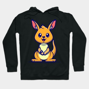 Cute Kangaroo Wearing Watch Cartoon Hoodie